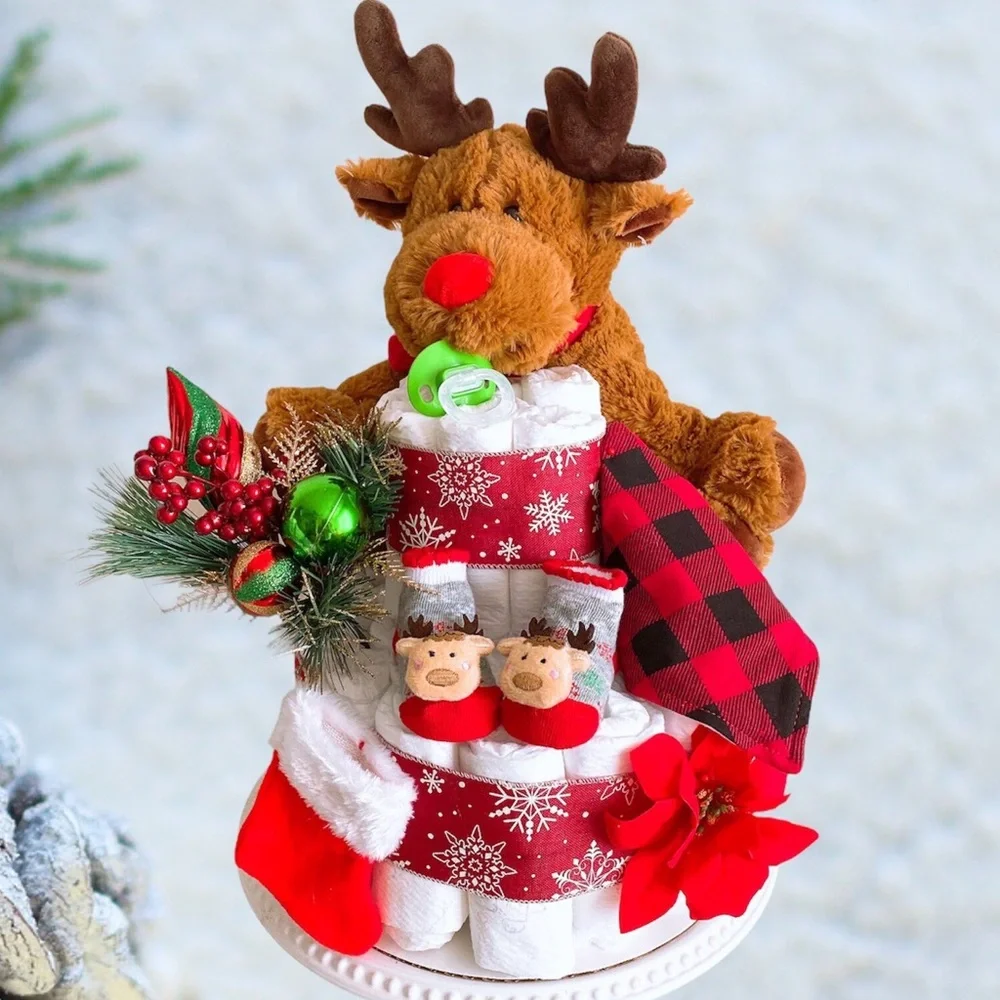 Christmas Diaper Cake